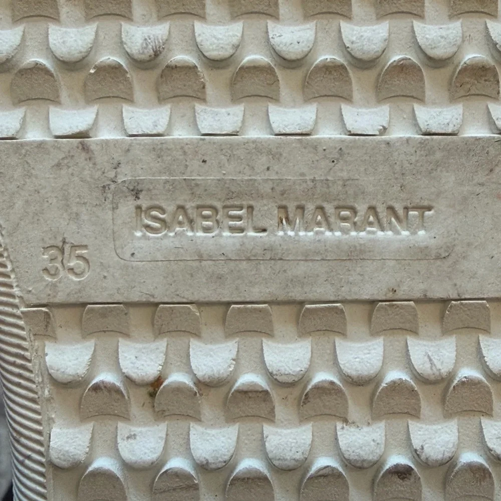 Isabel Marant Beth Sneakers White/Beige Women's‎ Size 35/5 - Picture 6 of 7